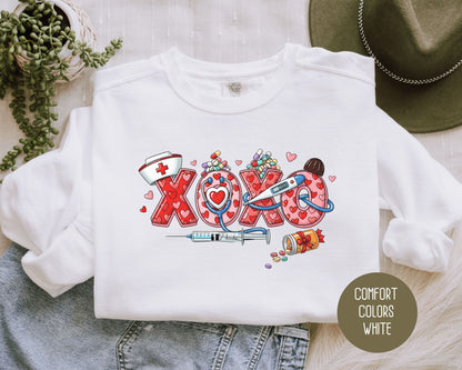 XOXO Nurse Comfort Colors Sweatshirt