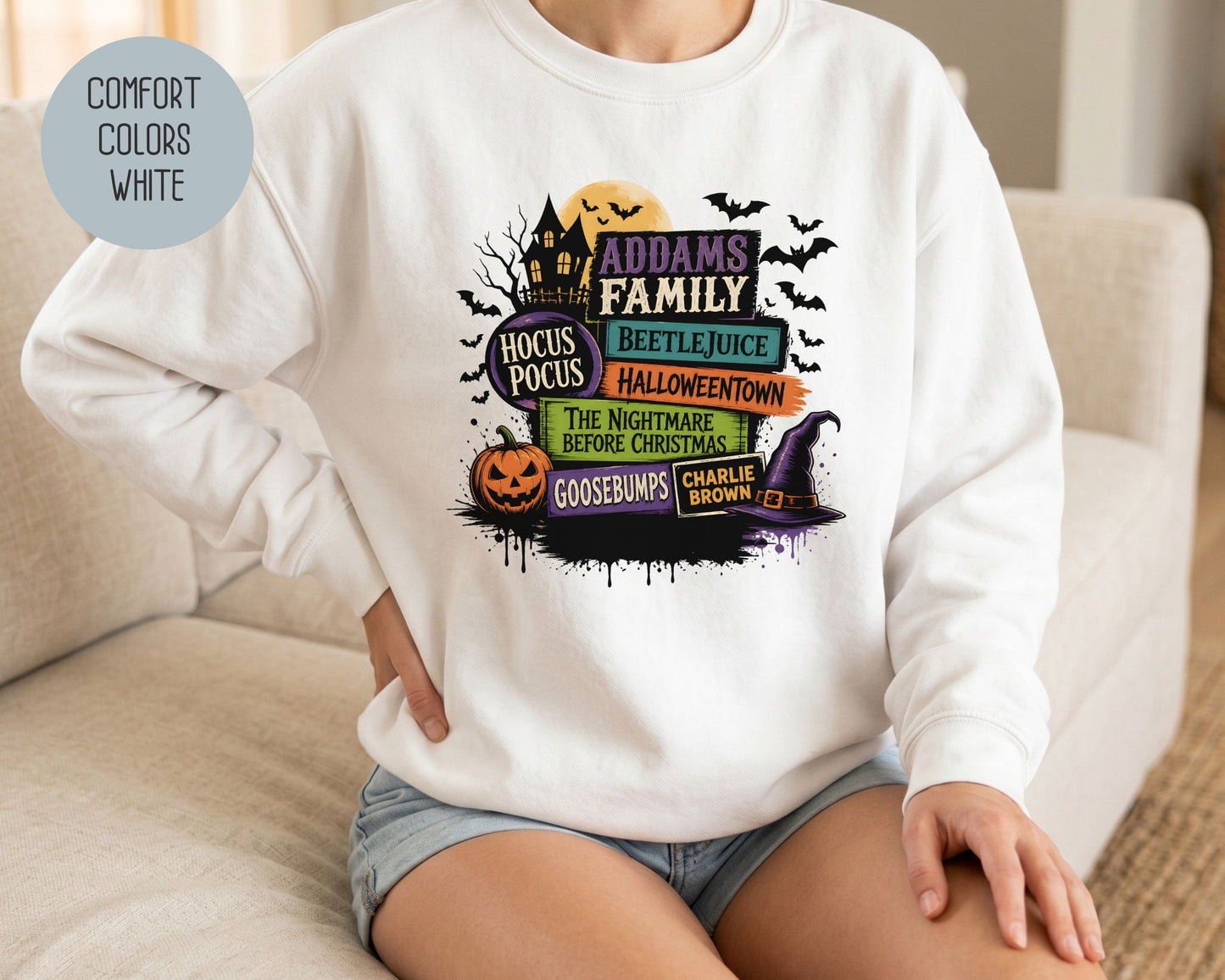 Halloween Movies Comfort Colors Sweatshirt Sweatshirt  CreativeSpecialTs