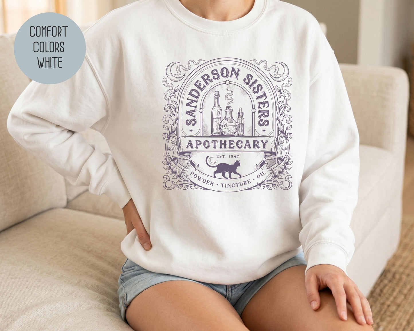 Sanderson Sisters Apothecary Comfort Colors Sweatshirt Sweatshirt  CreativeSpecialTs