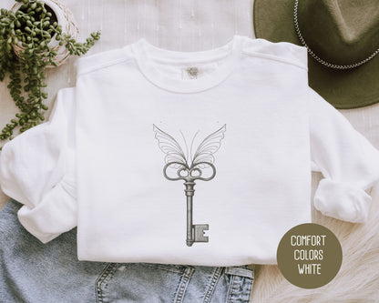 Fairy Key Comfort Colors Sweatshirt