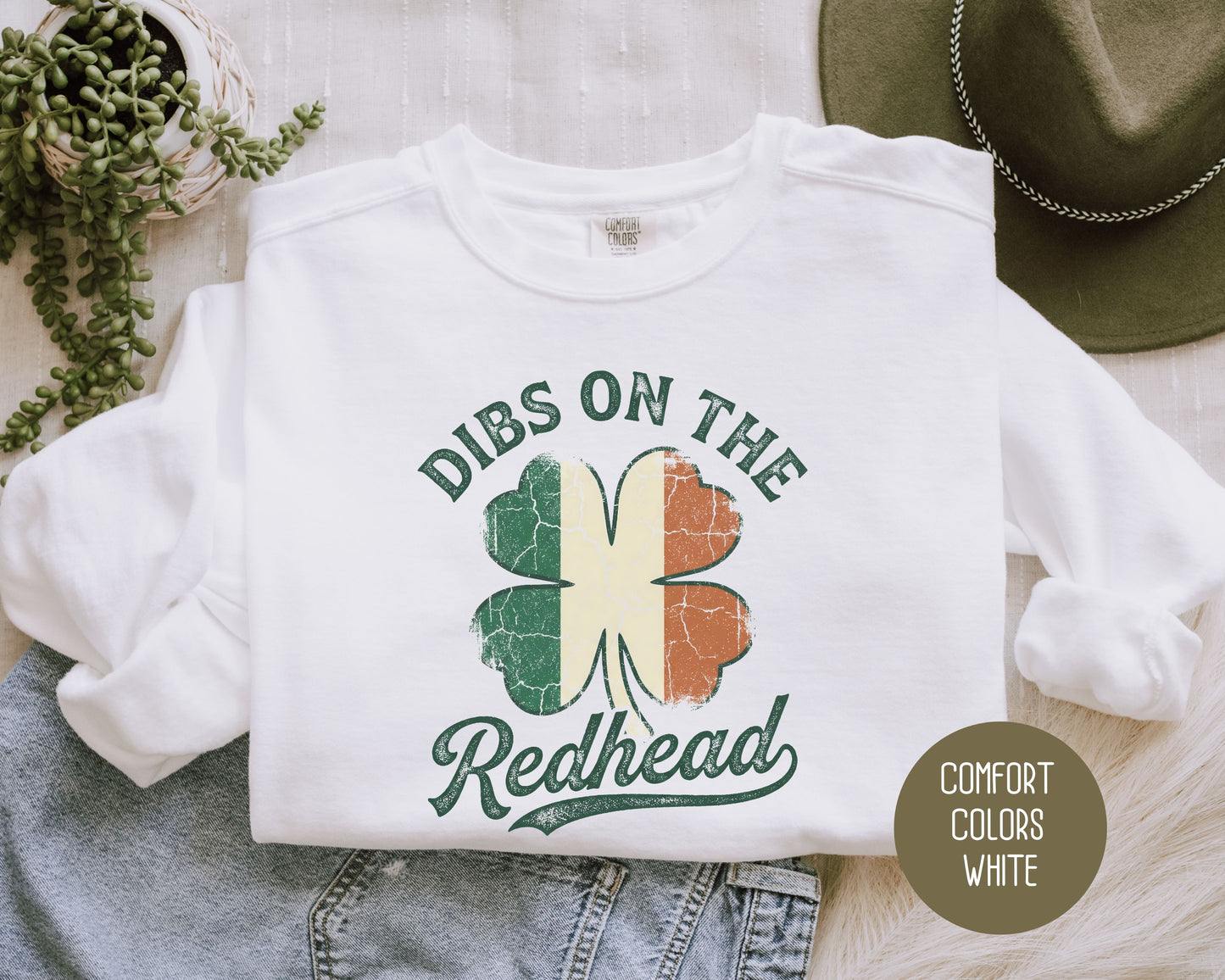 Dibs on the Redhead Comfort Colors Sweatshirt Sweatshirt  CreativeSpecialTs