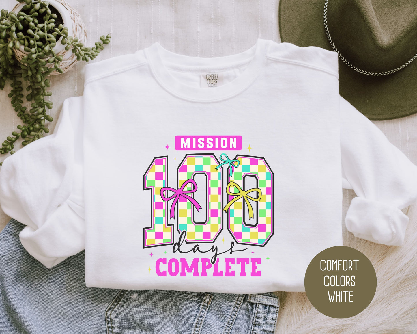 100 Days Of School Comfort Colors Sweatshirt