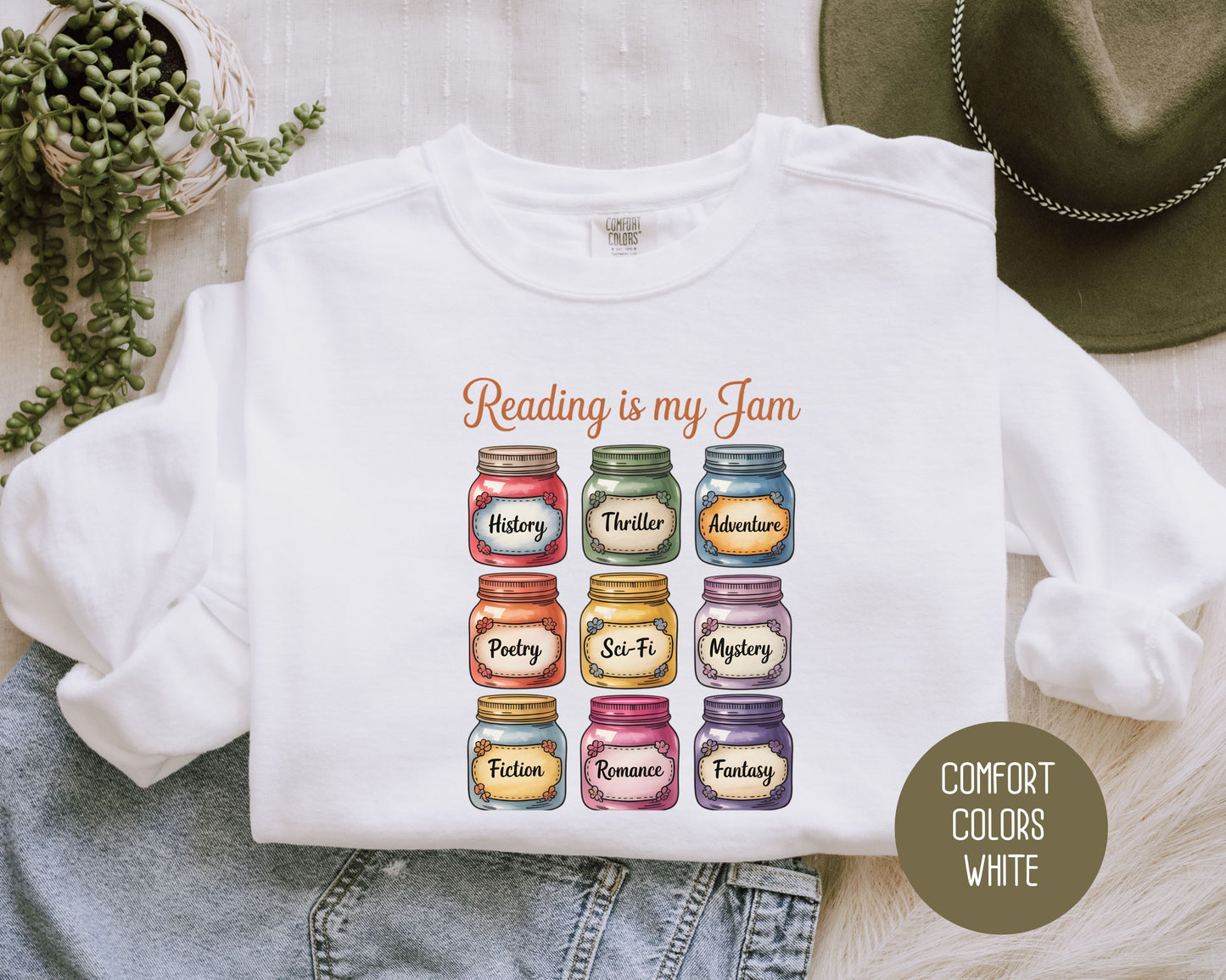 Reading is My Jam Comfort Colors Sweatshirt