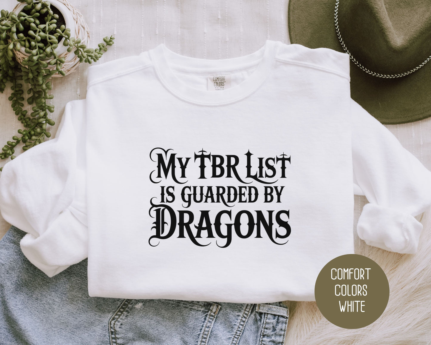 My TBR List is Guarded by Dragons Comfort Colors Sweatshirt