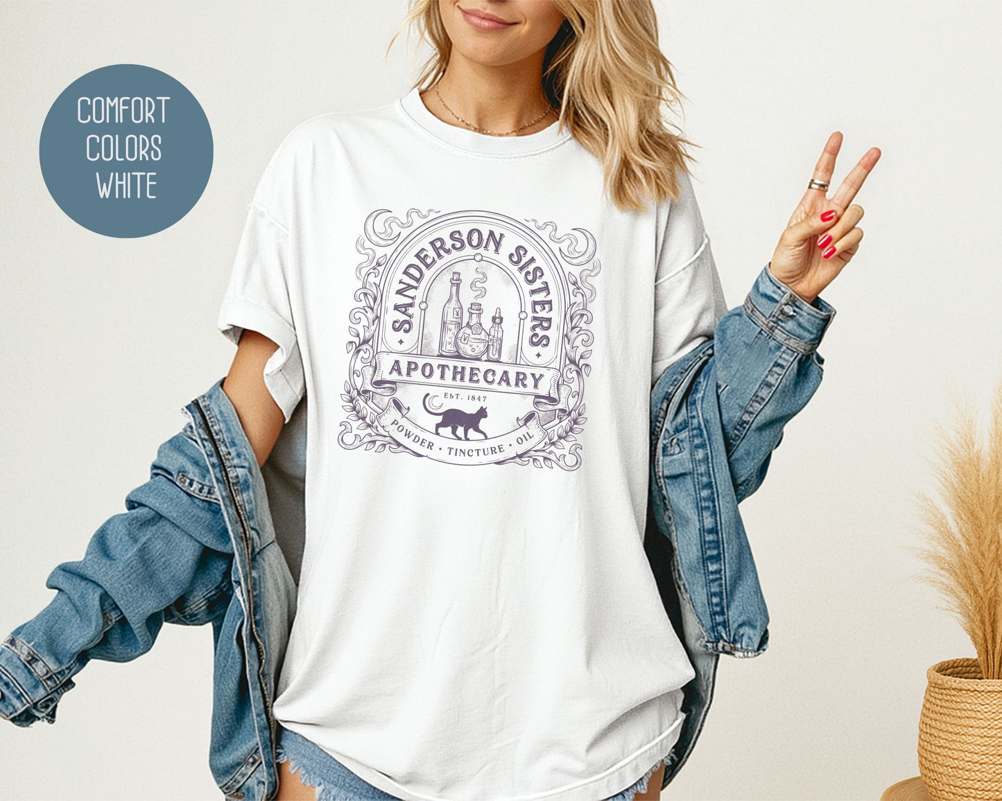 Sanderson Sisters Apothecary Comfort Colors Shirt T-Shirt  CreativeSpecialTs
