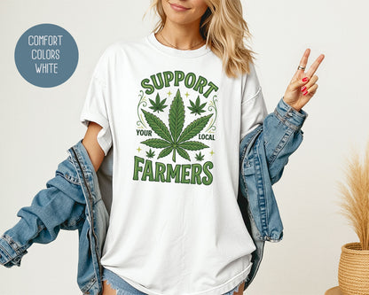 Support Your Local Farmers Comfort Colors Shirt T-Shirt  CreativeSpecialTs