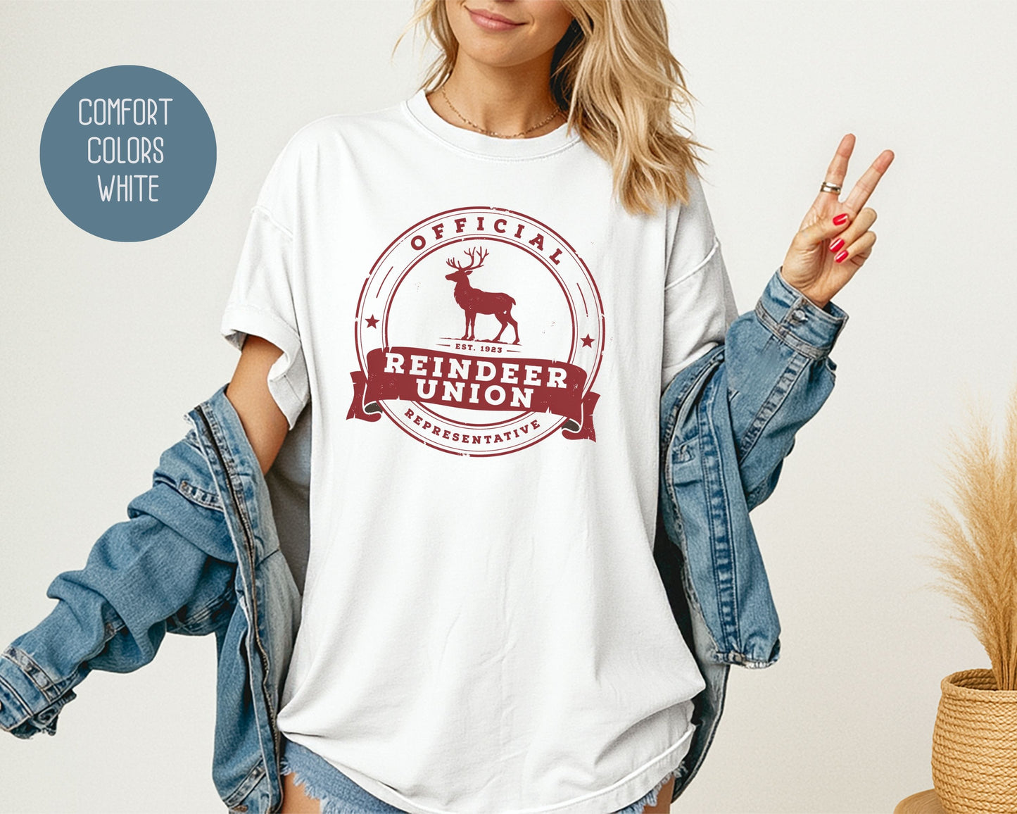 Official Reindeer Union Representative Comfort Colors Shirt T-Shirt  CreativeSpecialTs