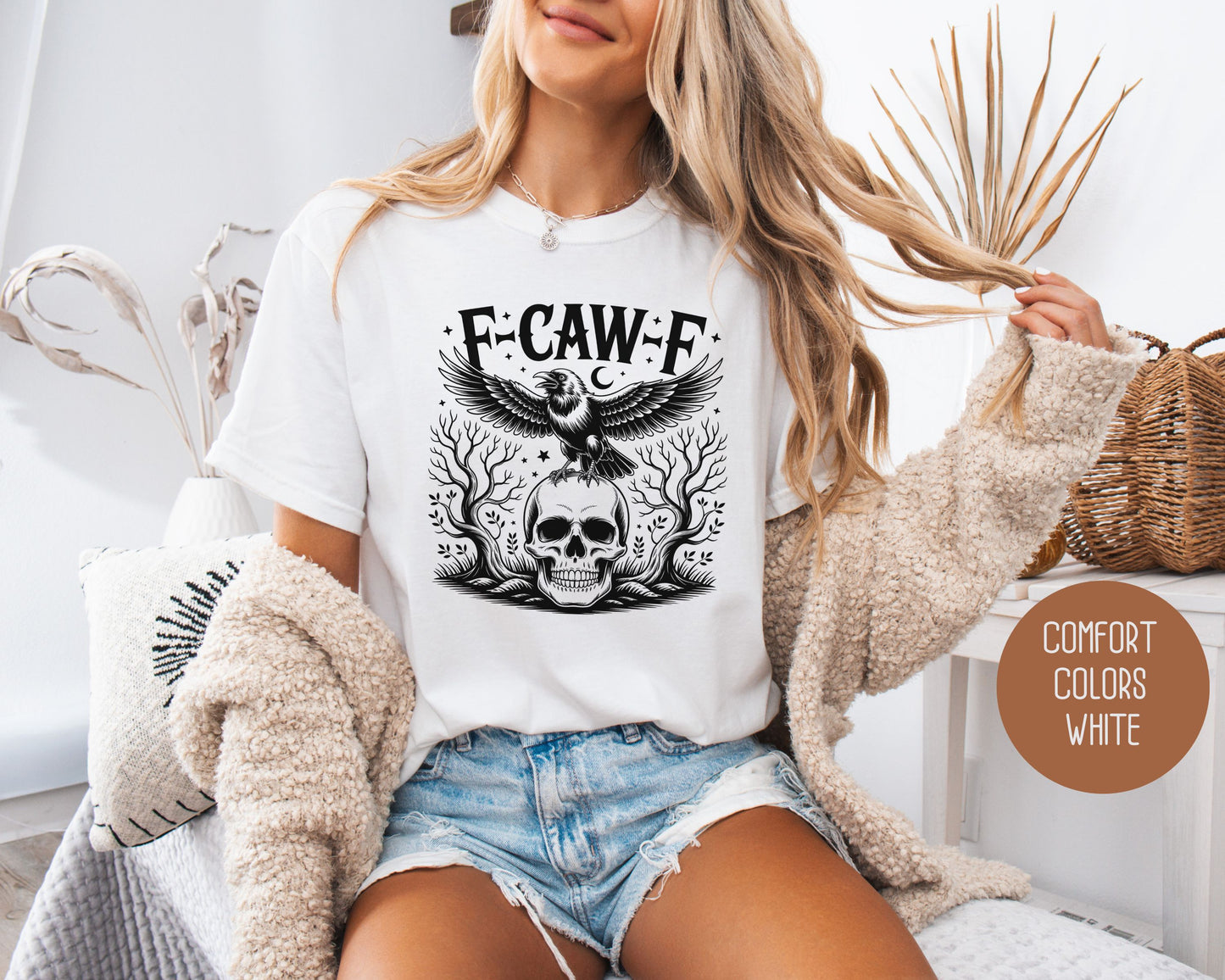 F-Caw-F Black Crow Raven Comfort Colors Shirt
