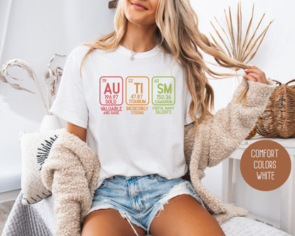 Autism Periodic Table Awareness Comfort Colors Shirt