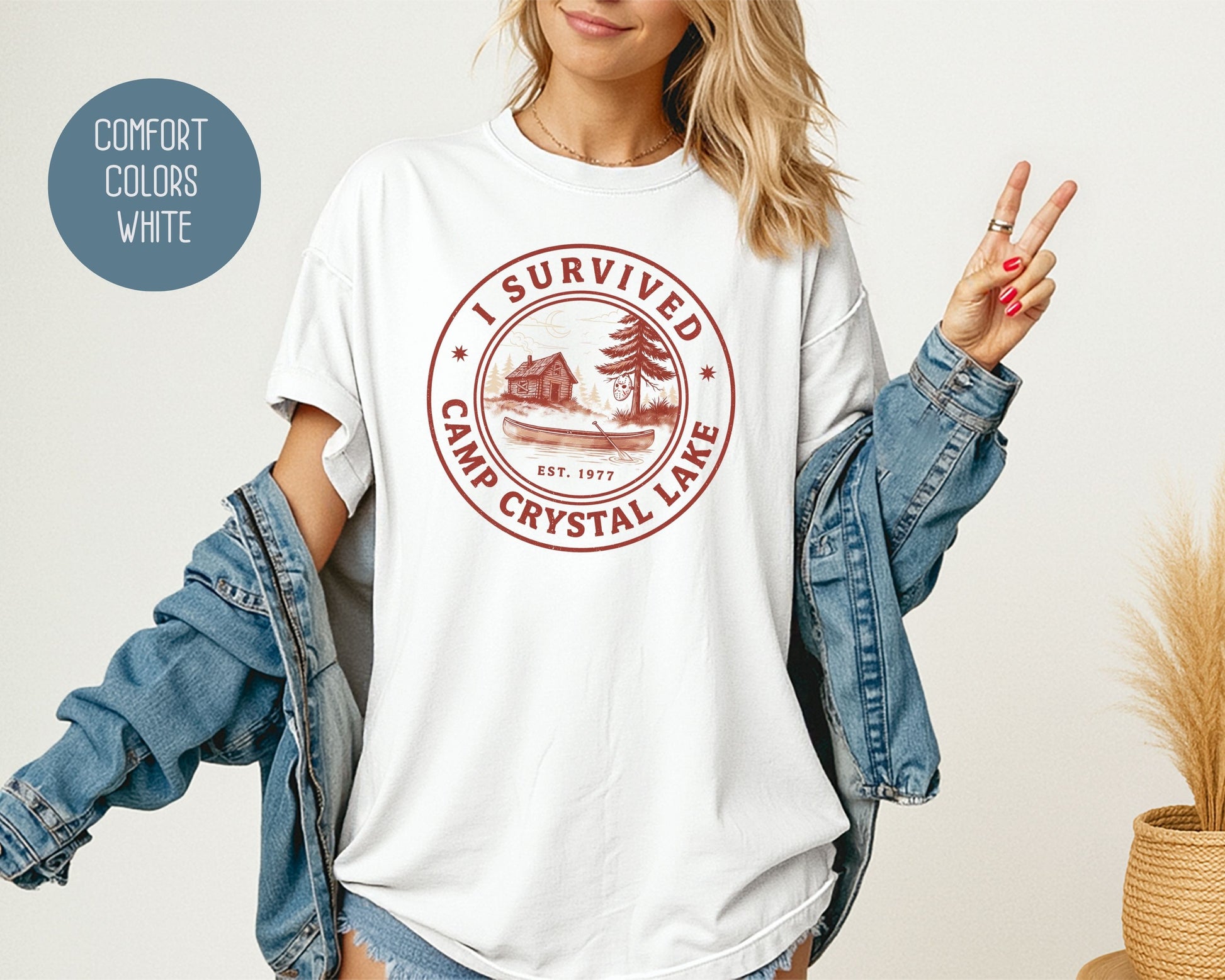 I Survived Camp Crystal Lake Comfort Colors Shirt T-Shirt  CreativeSpecialTs