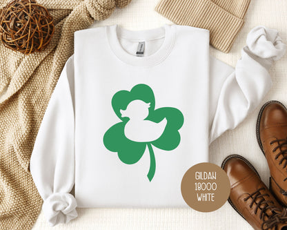 Lucky Duck St. Patrick's Day Shamrock Sweatshirt