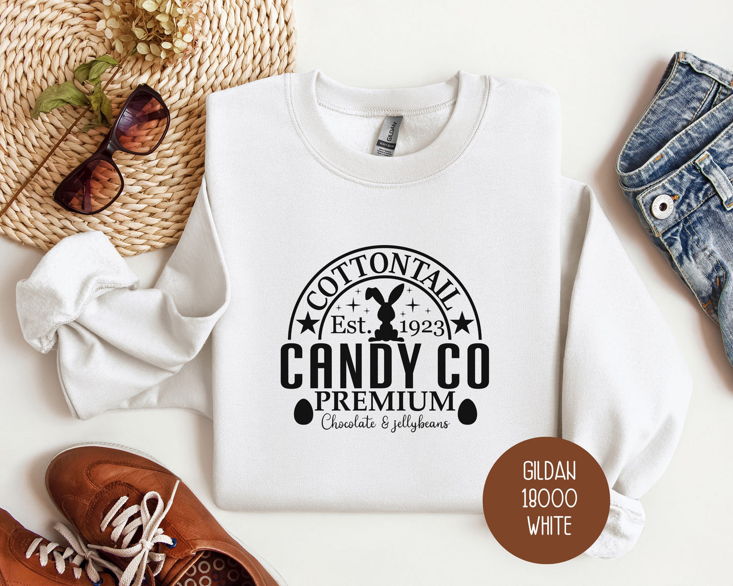 Cottontail Candy Company Easter Sweatshirt