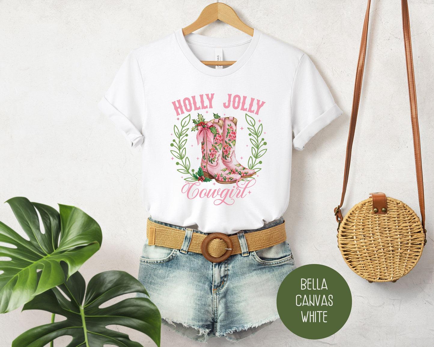 Holly Jolly Cowgirl Western Christmas Shirt