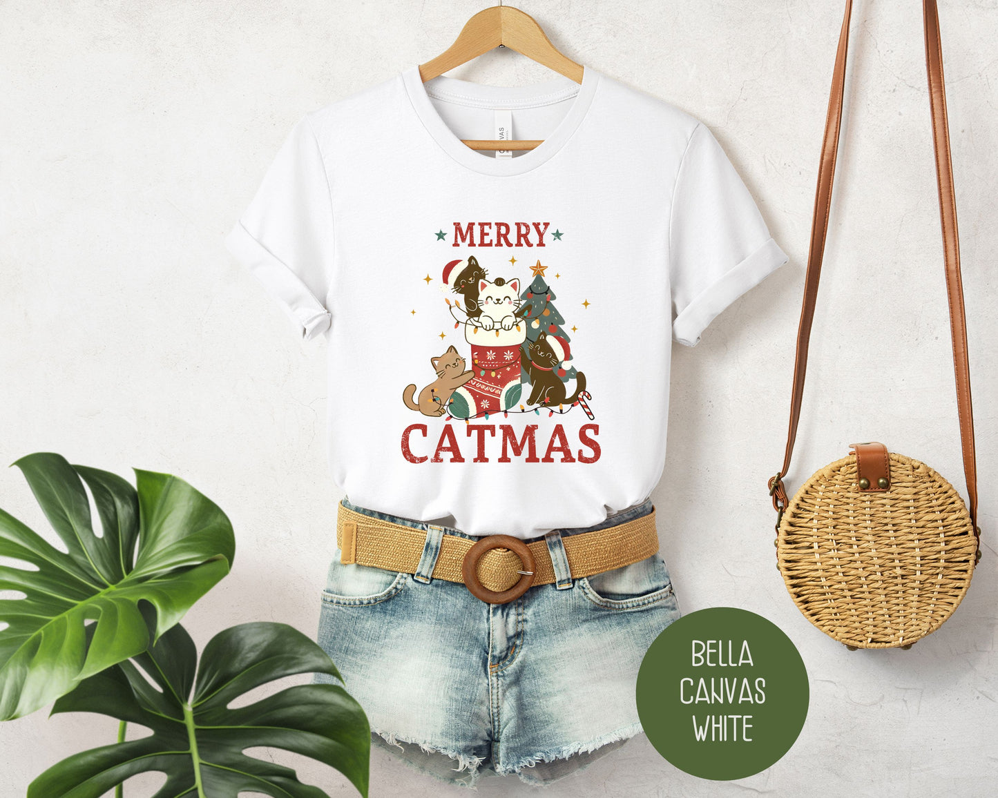 Merry Catmas Cute Christmas Cat Lover Shirt