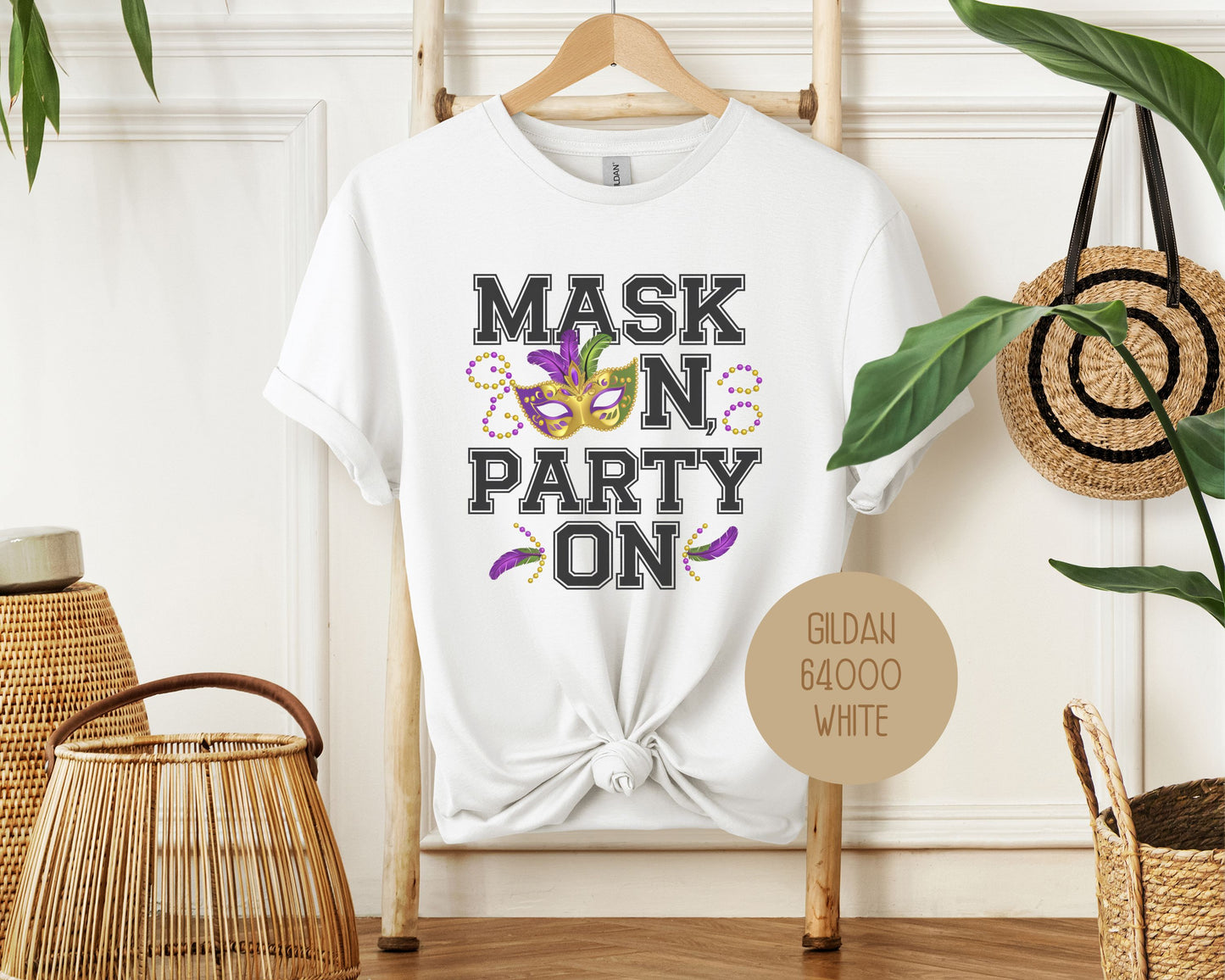 Mask On Party On Mardi Gras Shirt