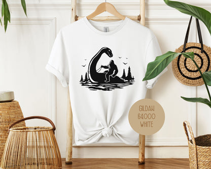 Bigfoot Riding Nessie Shirt